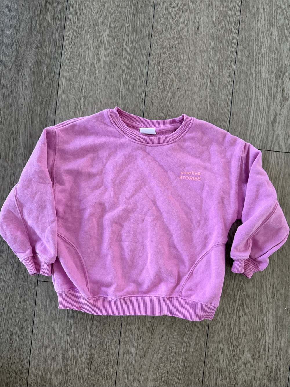 Zara creative stories Crewneck sweatshirt toddler girls size 5 years